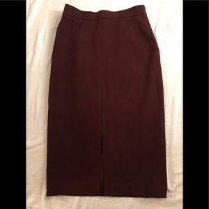 Banana Republic burgundy pencil skirt